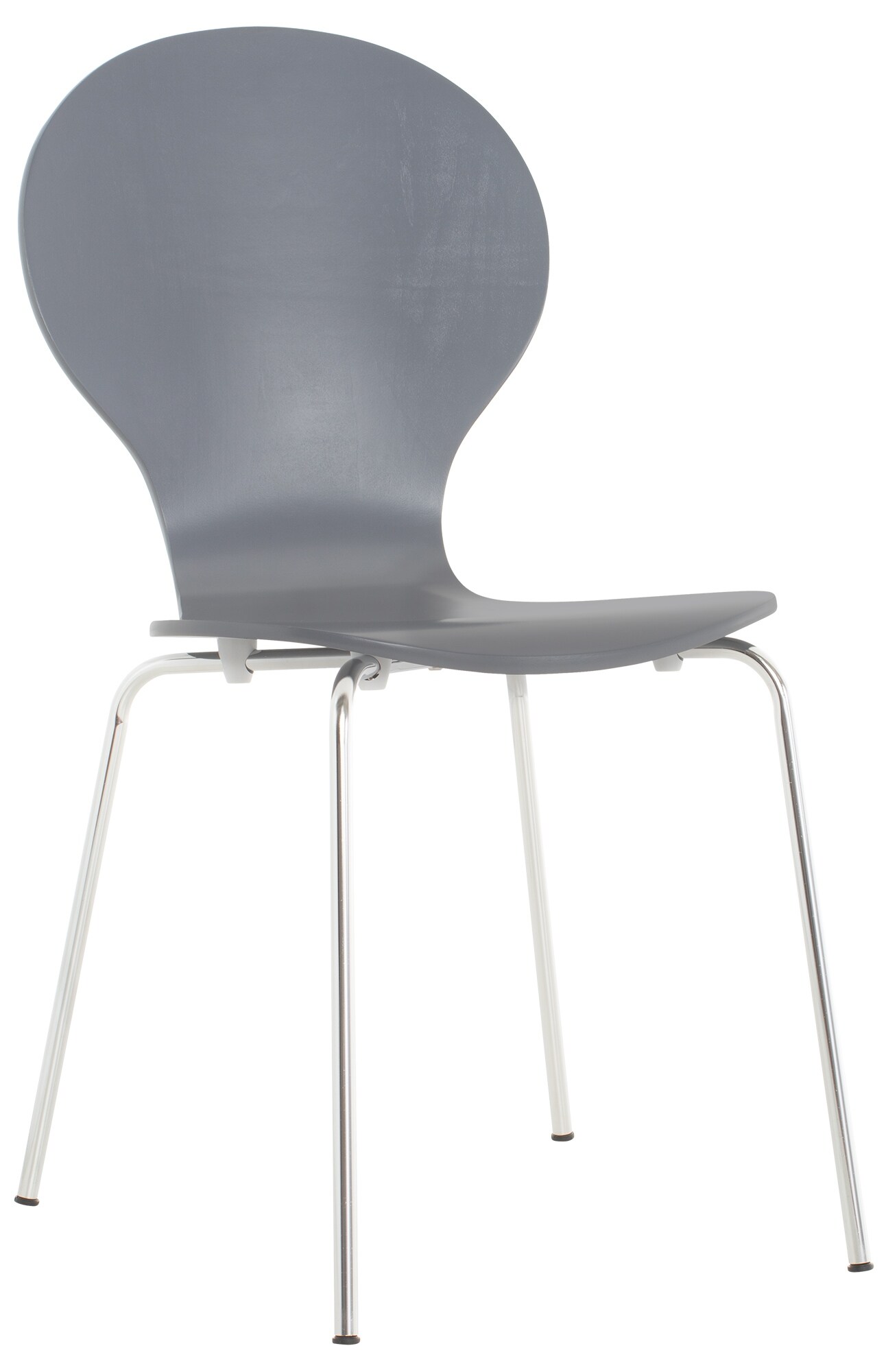 CLP Stapelstuhl Diego I Komfortabler Esszimmerstuhl I Metallgestell, Holzsitz I Ergonomisches Design I Platzsparend In Esszimmer Und K&uuml;che 