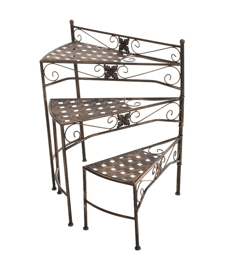 CLP Metall-Blumentreppe SWING mit verstellbaren Stufen | Klappbarer Blumenst&auml;nder | In verschiedenen Farben erh&auml;ltlich 