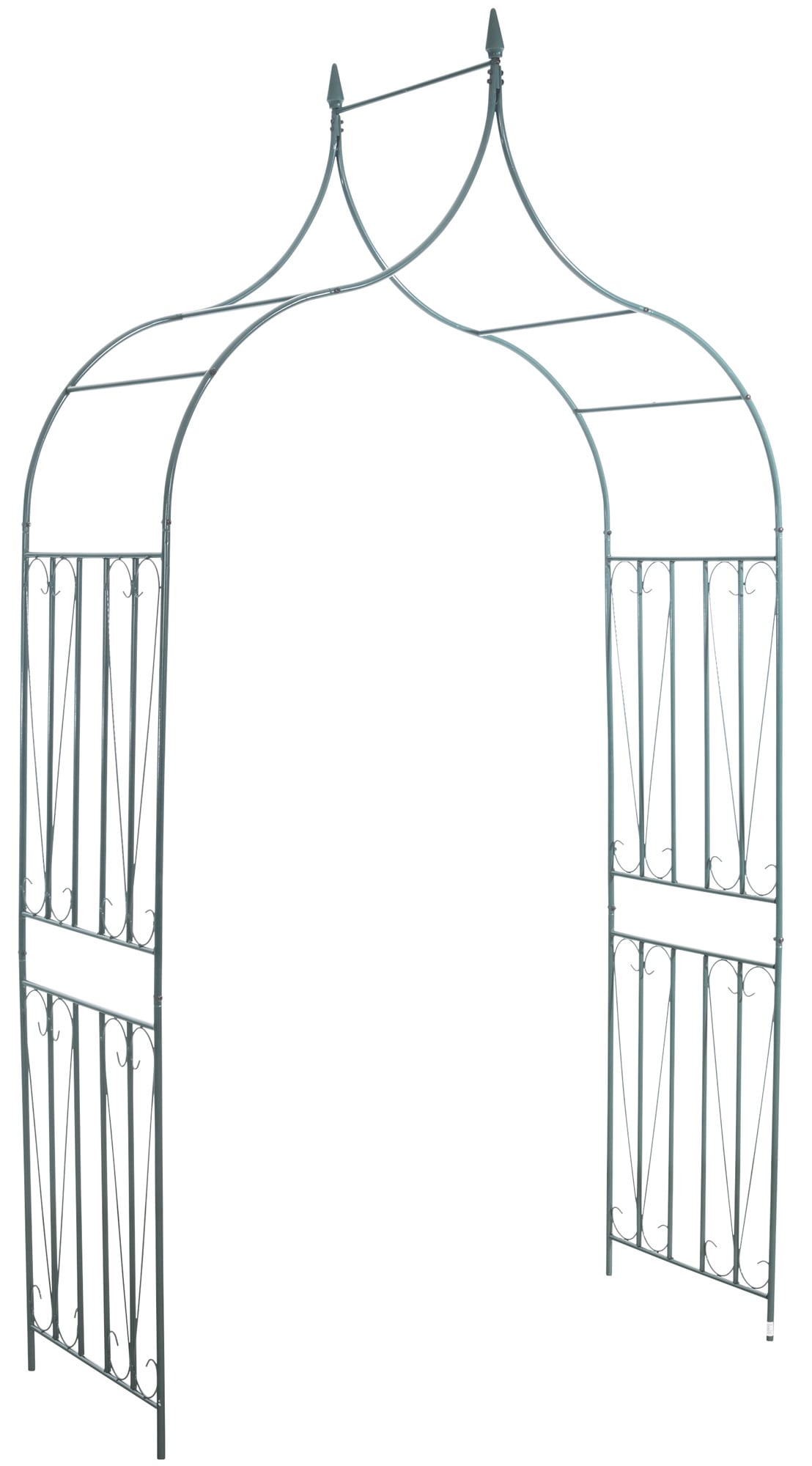 CLP 60er Rosenbogen | Geschwungener Eisen-Rosenbogen I Torbogen Aus Metall Mit Verzierungen 