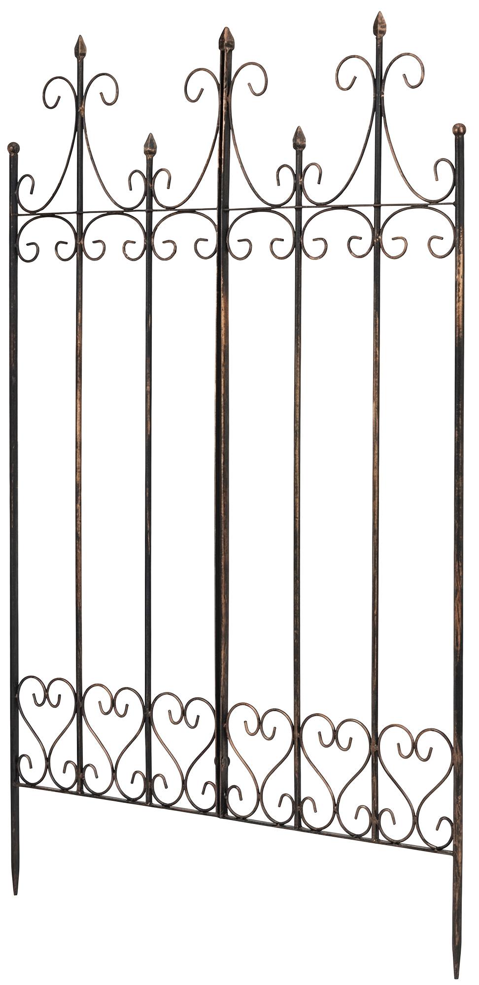 CLP Rankgitter Metall 130 cm hoch Flieder, stabile Rankhilfe f&uuml;r Kletterpflanzen, vormontiert, Landhausstil, Spalier Sichtschutz 