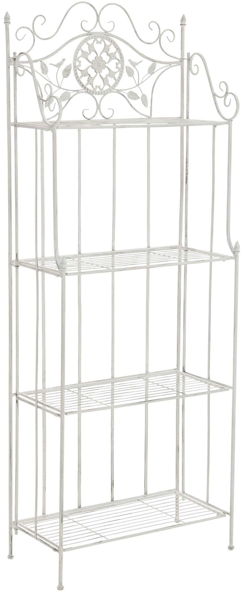 CLP Standregal Flora - Farbe: antik wei&szlig; 