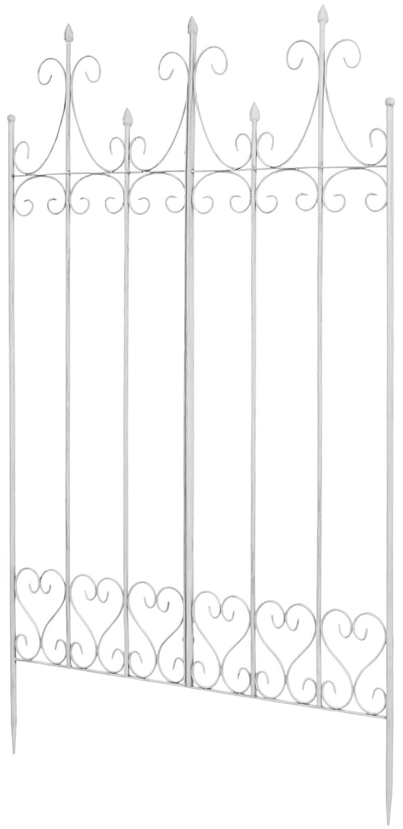 CLP Rankgitter Metall 130 cm hoch Flieder, stabile Rankhilfe für Kletterpflanzen, vormontiert, Landhausstil, Spalier Sichtschutz