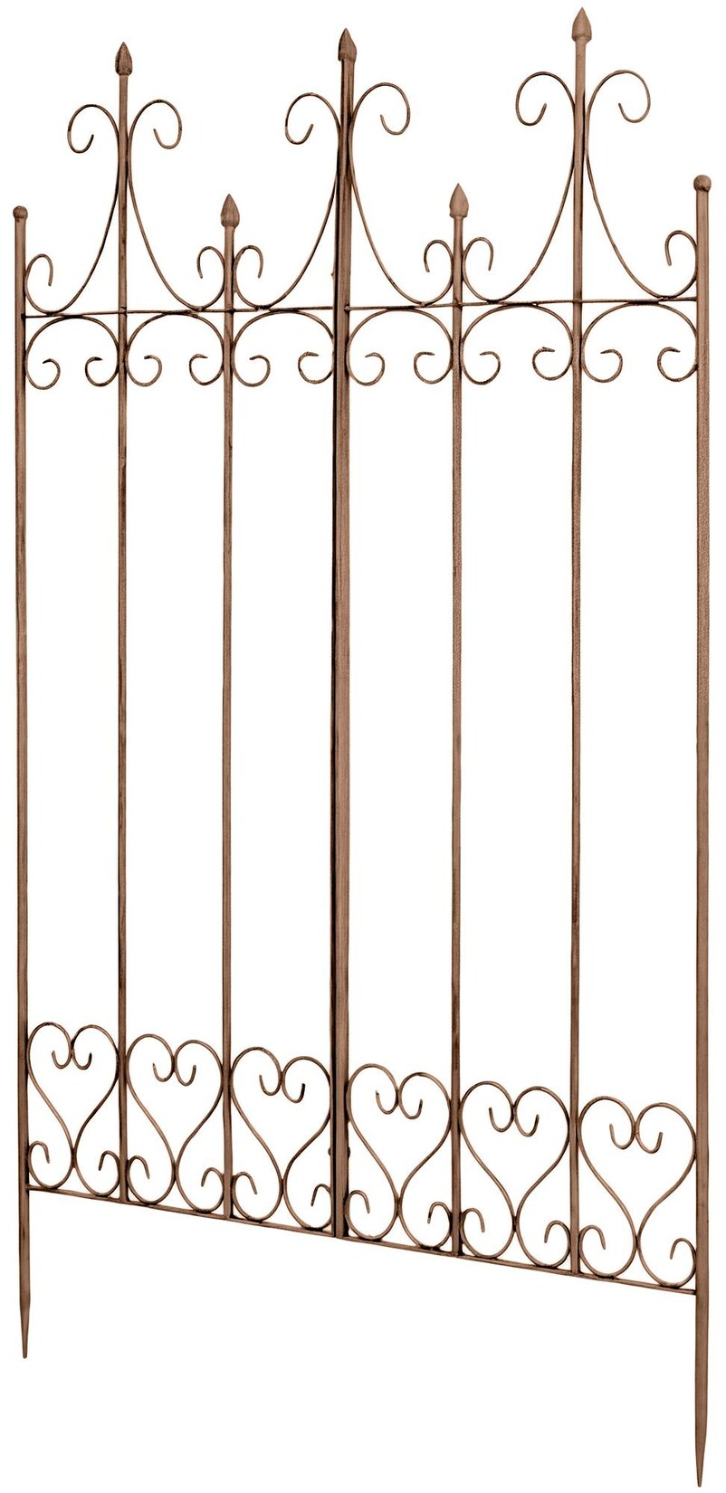 Rankgitter Metall 130 cm hoch Flieder, stabile Rankhilfe für Kletterpflanzen, vormontiert, Landhausstil, Spalier Sichtschutz
