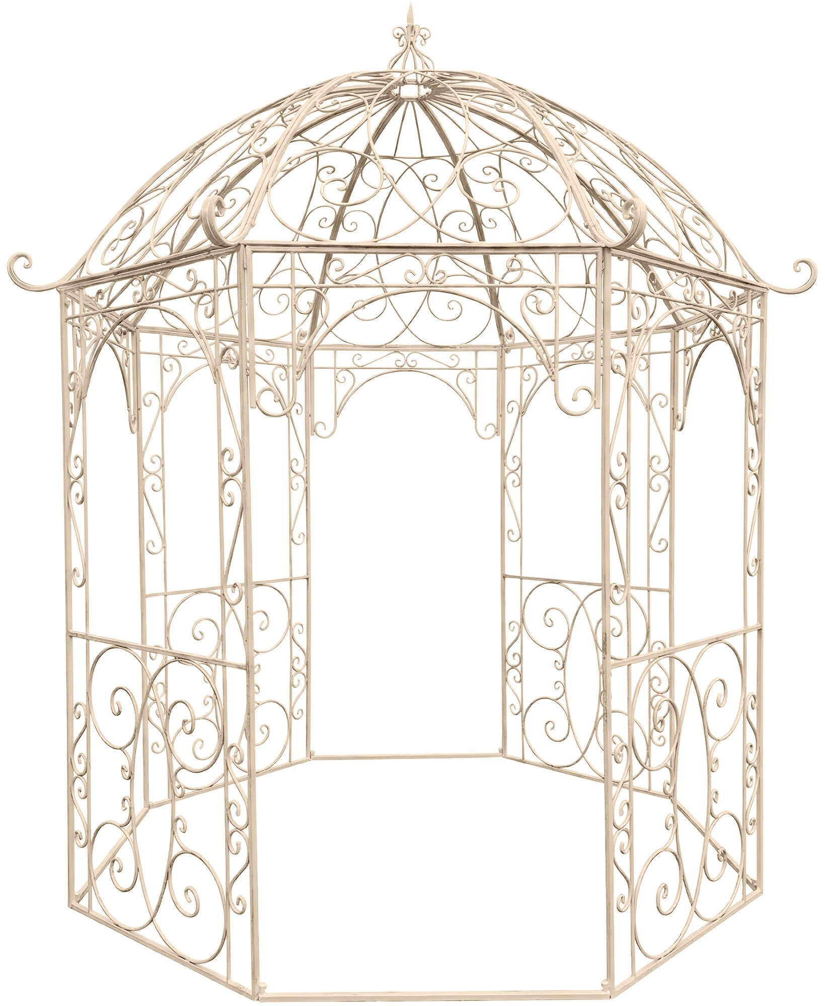 CLP Rosenpavillon aus Eisen Leila, Gartenpavillon im Jugendstil nostalgisch, Rankhilfe pulverbeschichtet f&uuml;r Kletterpflanzen und Rosen 