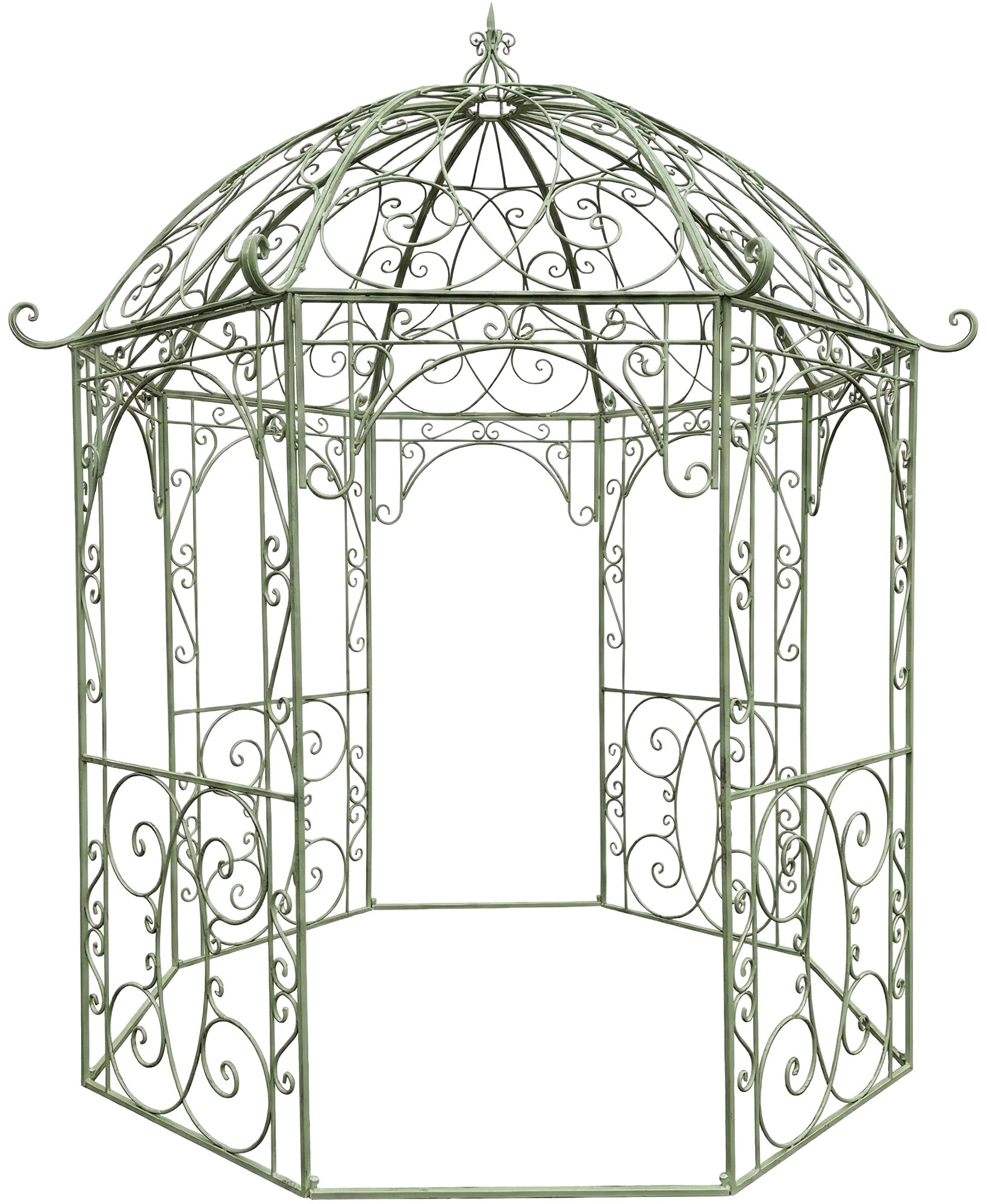 CLP Rosenpavillon aus Eisen Leila, Gartenpavillon im Jugendstil nostalgisch, Rankhilfe pulverbeschichtet f&uuml;r Kletterpflanzen und Rosen 