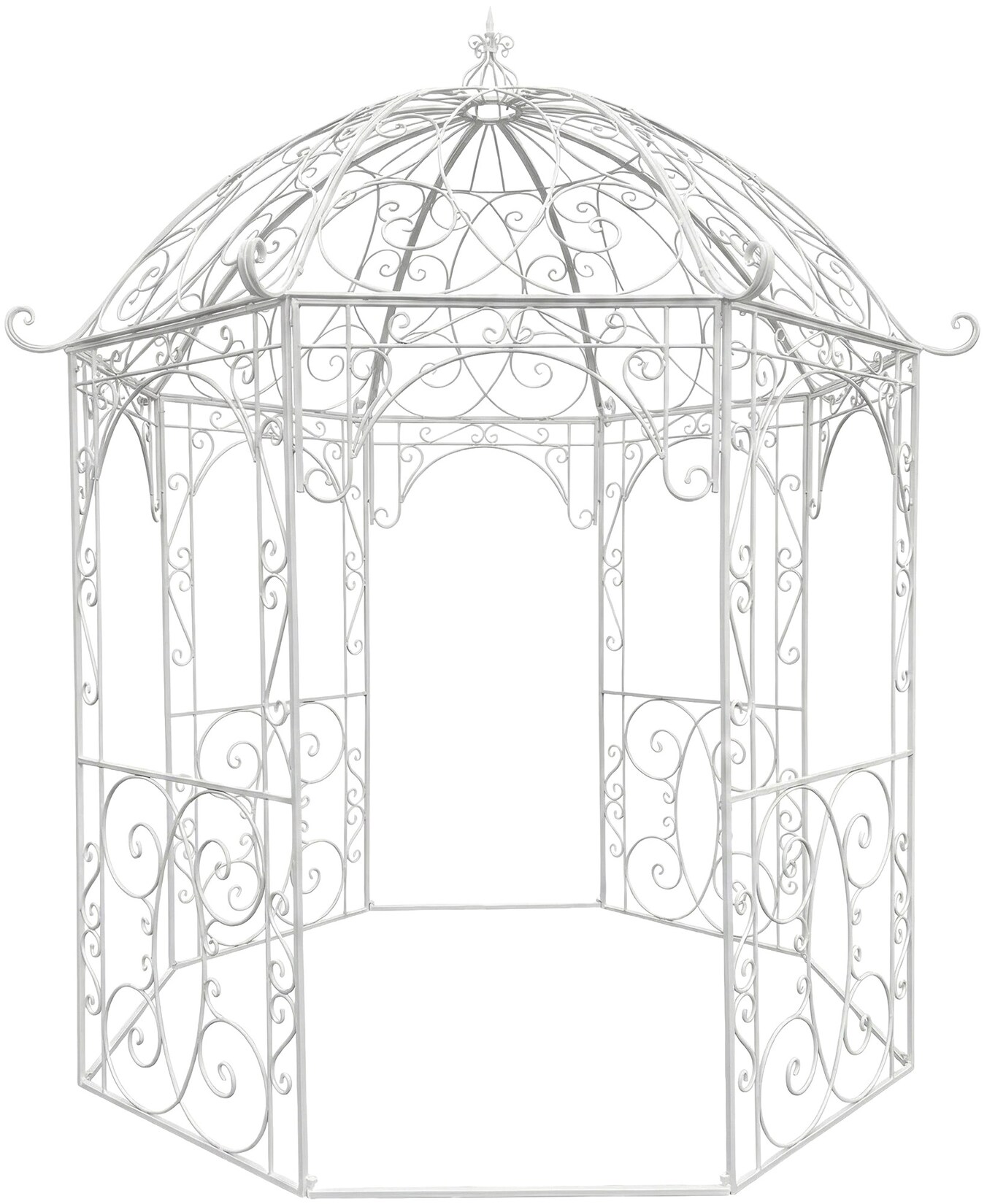 CLP Rosenpavillon aus Eisen Leila, Gartenpavillon im Jugendstil nostalgisch, Rankhilfe pulverbeschichtet für Kletterpflanzen und Rosen
