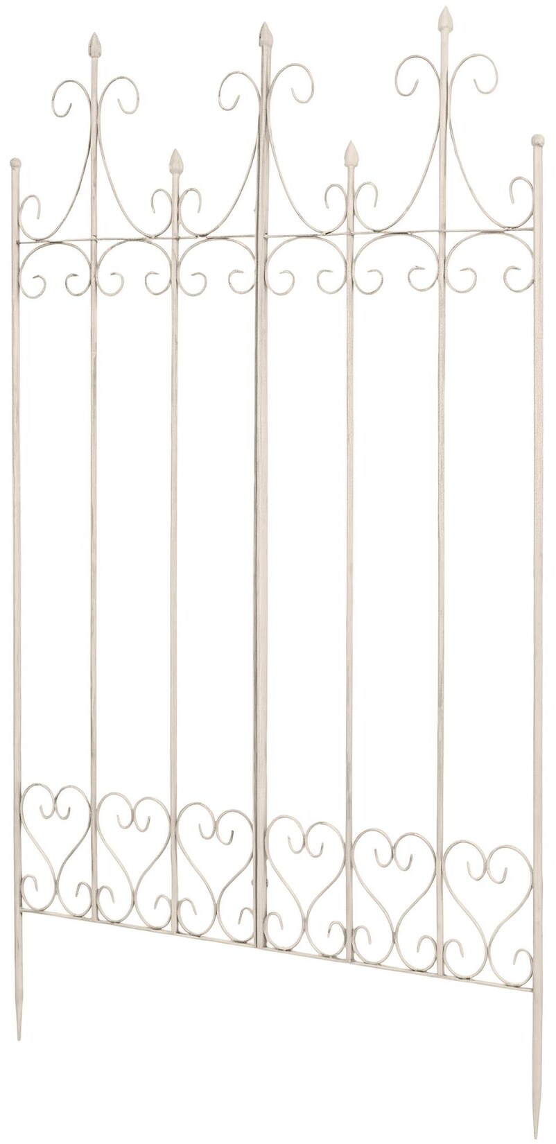 Rankgitter Metall 130 cm hoch Flieder, stabile Rankhilfe für Kletterpflanzen, vormontiert, Landhausstil, Spalier Sichtschutz