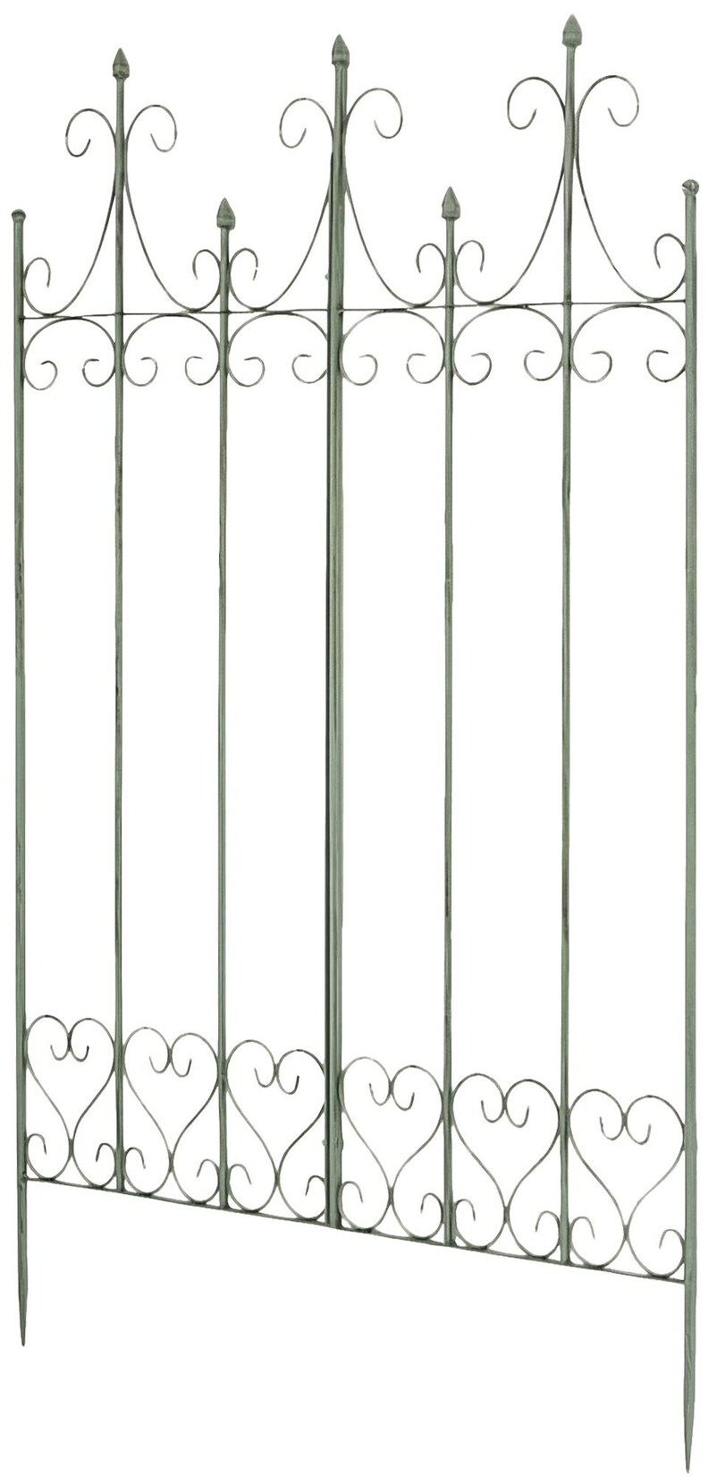 Rankgitter Metall 130 cm hoch Flieder, stabile Rankhilfe für Kletterpflanzen, vormontiert, Landhausstil, Spalier Sichtschutz