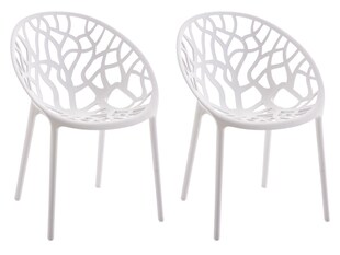 CLP 2er Set Gartenstühle Hope Kunststoff I Stapelstühle wetterfest und UV-beständig I Outdoorstühle pflegeleicht I Sessel für draußen 