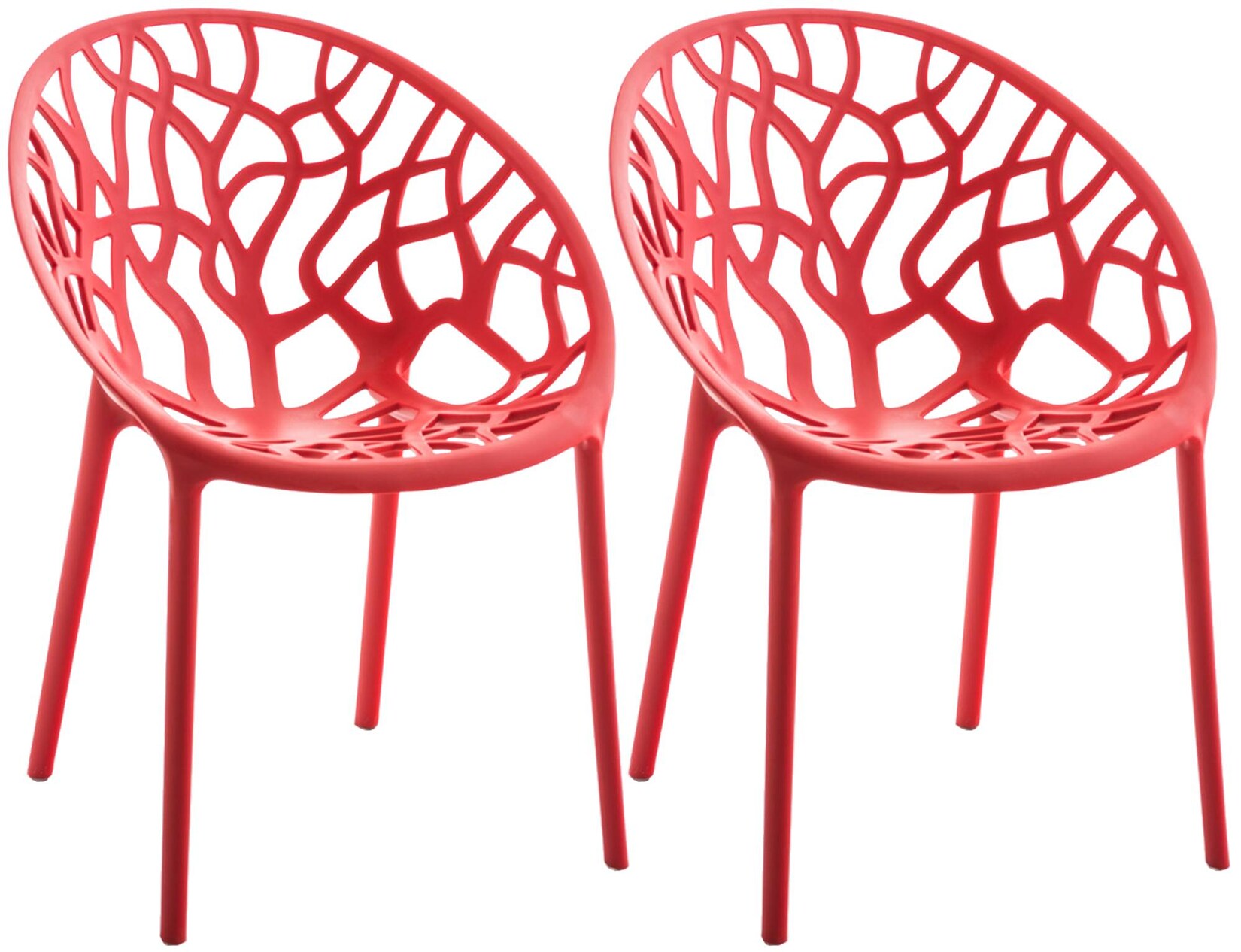 CLP 2er Set Stuhl Hope Farbe: rot