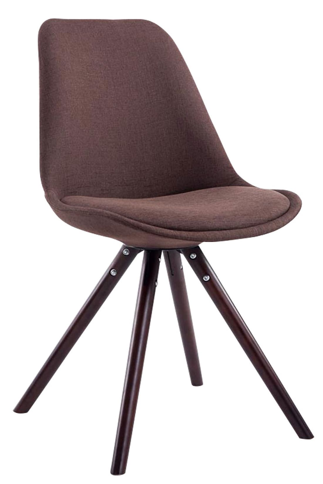 CLP Besucherstuhl Toulouse Stoff Cappuccino Rund Farbe: braun, Gestell Farbe: cappuccino