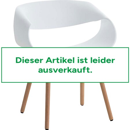 CLP Retrostuhl Tuva I Design Stuhl Mit Kunststoffsitzschale Und Gestell Aus Buchenholz Belastbar Bis 150 KG 
