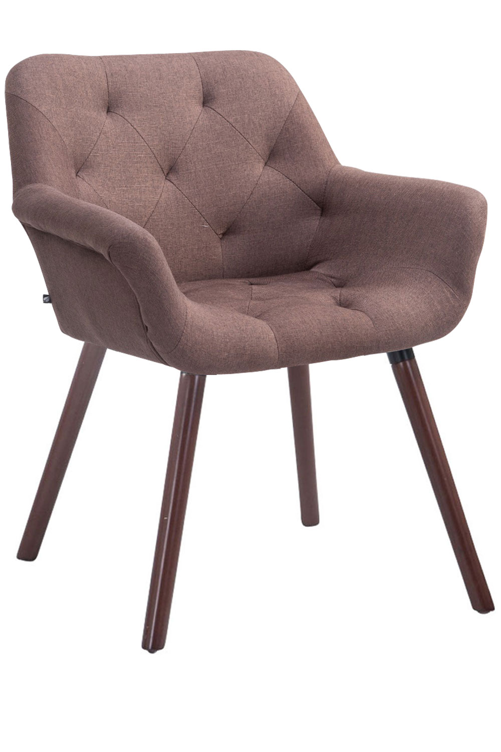 CLP Esszimmerstuhl Cassidy Mit Stoffbezug Und Sesself&ouml;rmigem Gepolstertem Sitz I Retrostuhl Mit Armlehne Und 45 CM Sitzh&ouml;he 