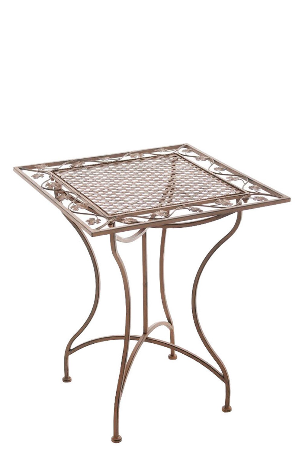 CLP Gartentisch Asina quadratisch 60x60 cm, romantischer Bistrotisch im Jugendstil, Beistelltisch aus Eisen, für Terrasse, Balkon und Garten