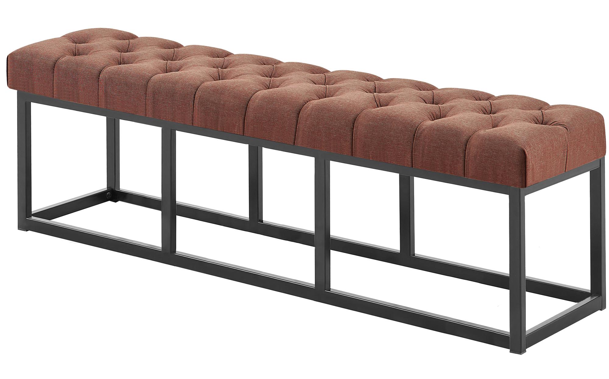 CLP Sitzbank Amun I Mit Stoff-Bezug I Mit Schwarzem Metallgestell 