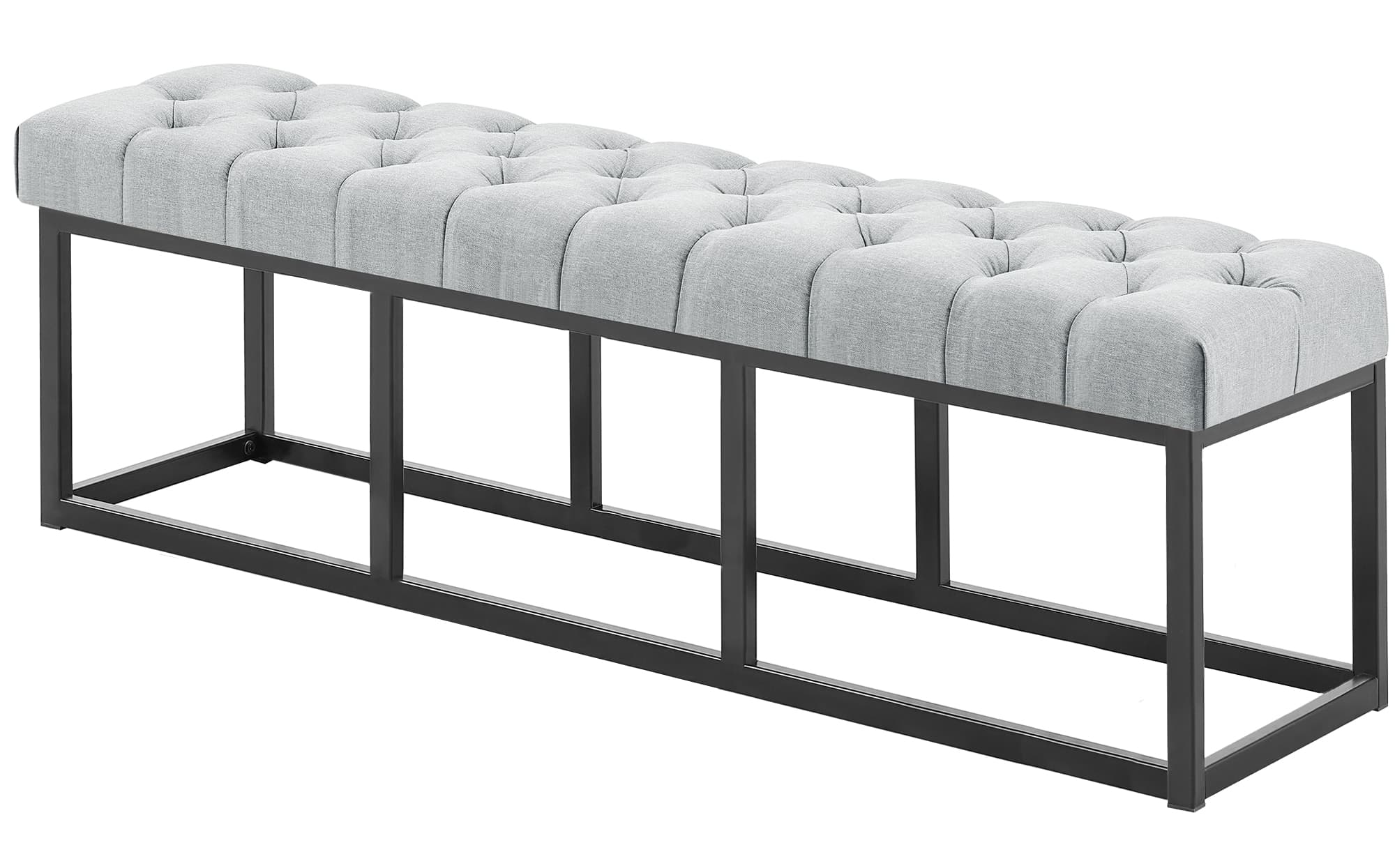 CLP Sitzbank Amun I Mit Stoff-Bezug I Mit Schwarzem Metallgestell 