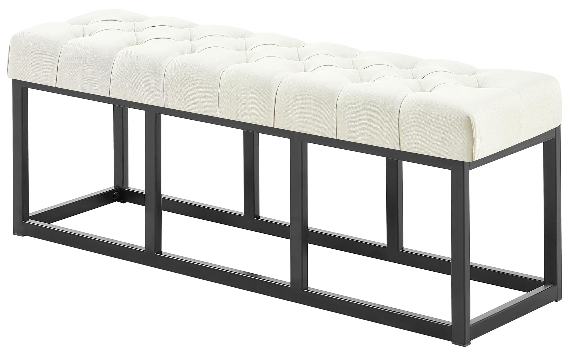 CLP Sitzbank Amun I Mit Stoff-Bezug I Mit Schwarzem Metallgestell 