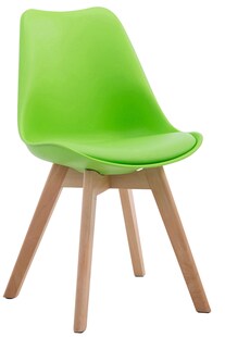 CLP Retrostuhl Borneo V2 Mit Kunstlederbezug Und Hochwertiger Polsterung I Lehnstuhl mit robustem Holzgestell I Sitzhöhe: 47 cm 