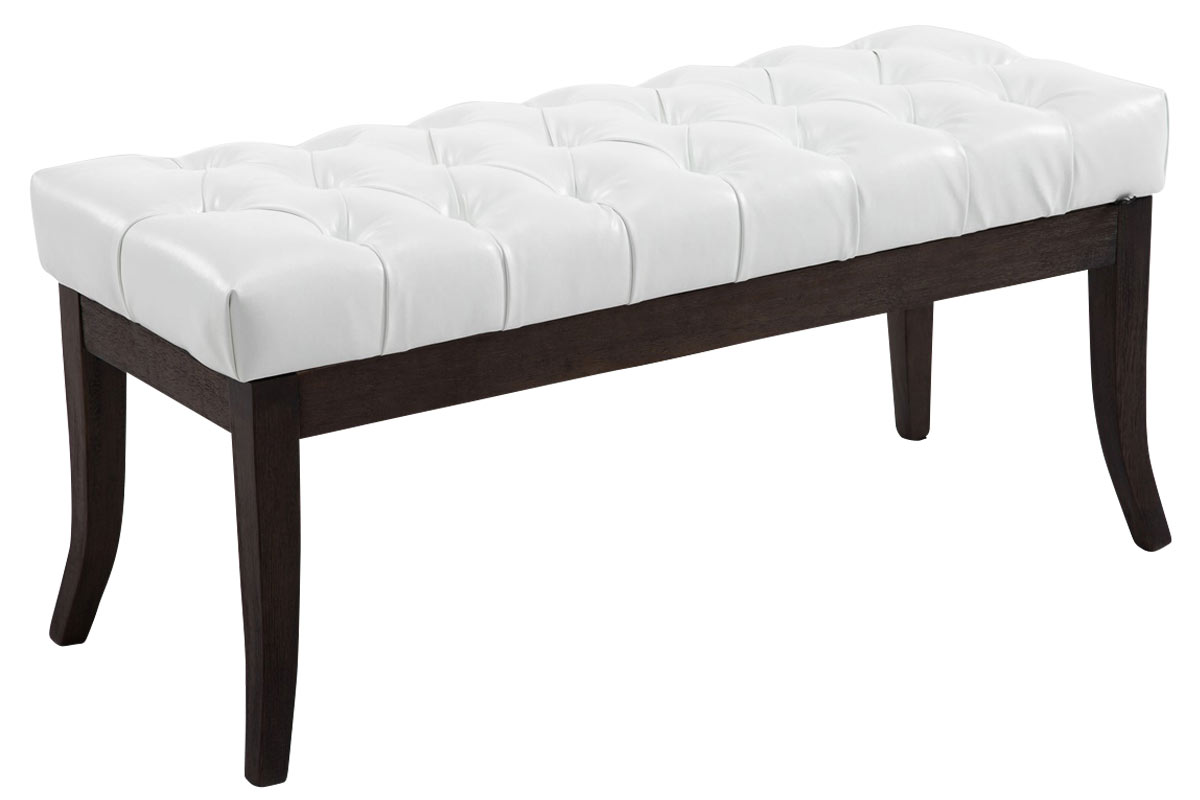 CLP Sitzbank Ramses Mit Polsterung Und Kunstlederbezug I Holzbank Mit 46 CM Sitzh&ouml;he 