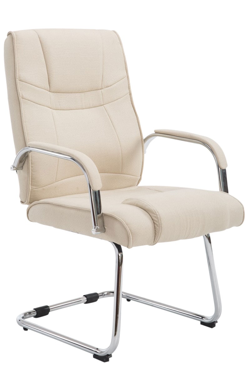 CLP XXL-Freischwinger Attila Mit Metallgestell Und Armlehne I B&uuml;rostuhl Mit Stoffbezug Und Polsterung I Bis 180 KG Belastbar 