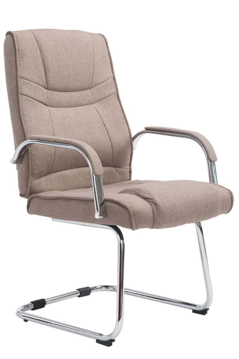 CLP XXL-Freischwinger Attila Mit Metallgestell Und Armlehne I B&uuml;rostuhl Mit Stoffbezug Und Polsterung I Bis 180 KG Belastbar 