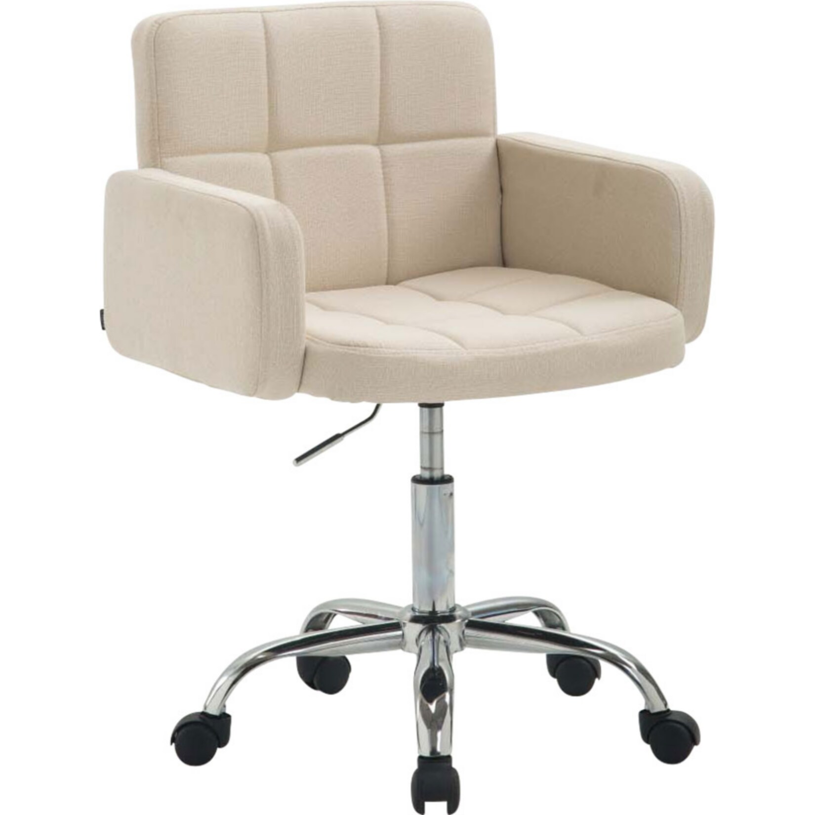 CLP Arbeitshocker Los Angeles Mit Stoffbezug I H&ouml;henverstellbarer Hocker Mit Leichtlaufrollen Aus Kunststoff 