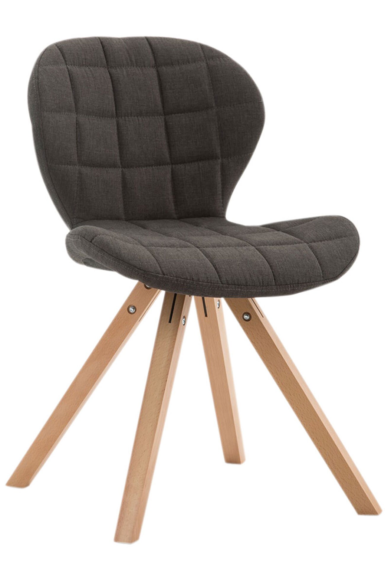 CLP Besucherstuhl Alyssa Square Mit Hochwertiger Polsterung Und Stoffbezug | Esszimmerstuhl Mit Holzgestell 