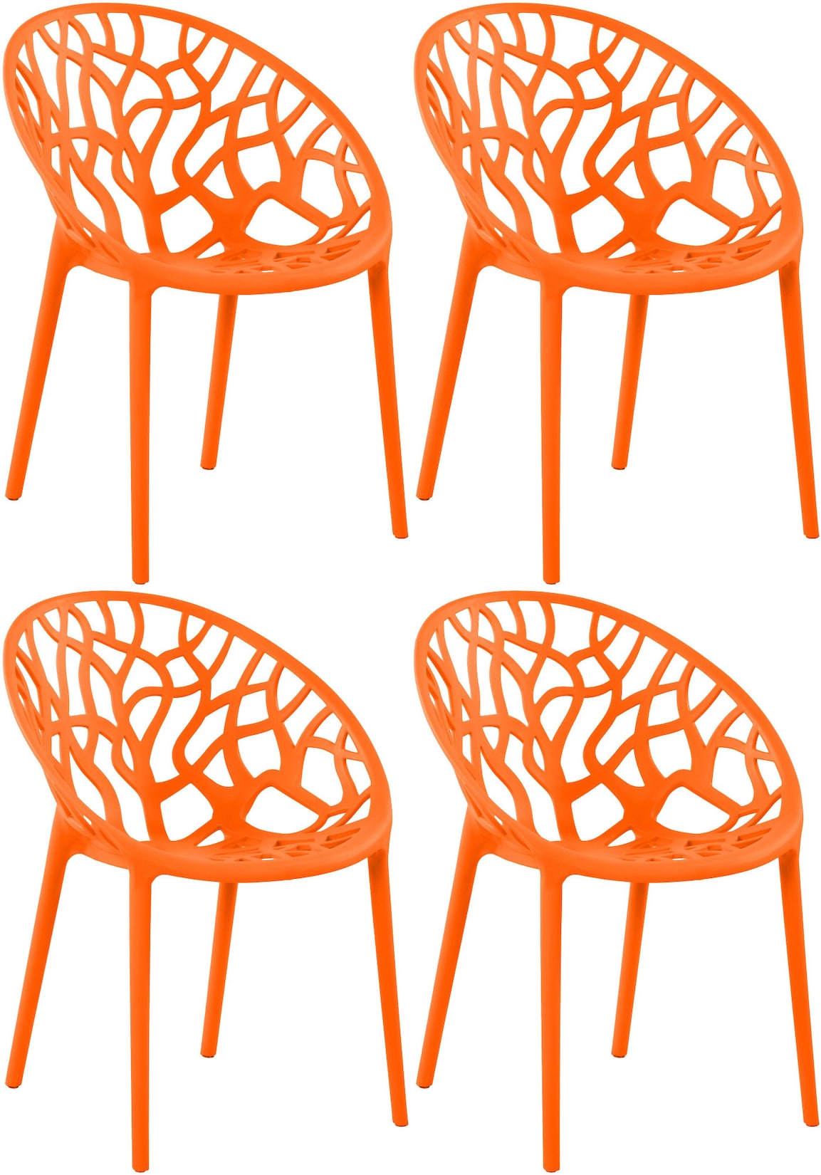 CLP 4er Set Stuhl Hope Farbe: orange