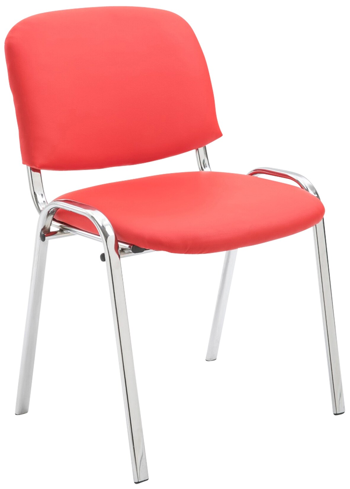 CLP Besucherstuhl Ken C Kunstleder Farbe: rot
