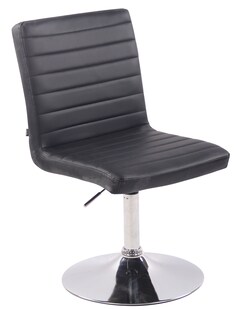 CLP Esszimmerstuhl Elvas mit hochwertiger Polsterung und Kunstlederbezug I Drehbarer und höhenverstellbarer Polsterstuhl mit Metallgestell 