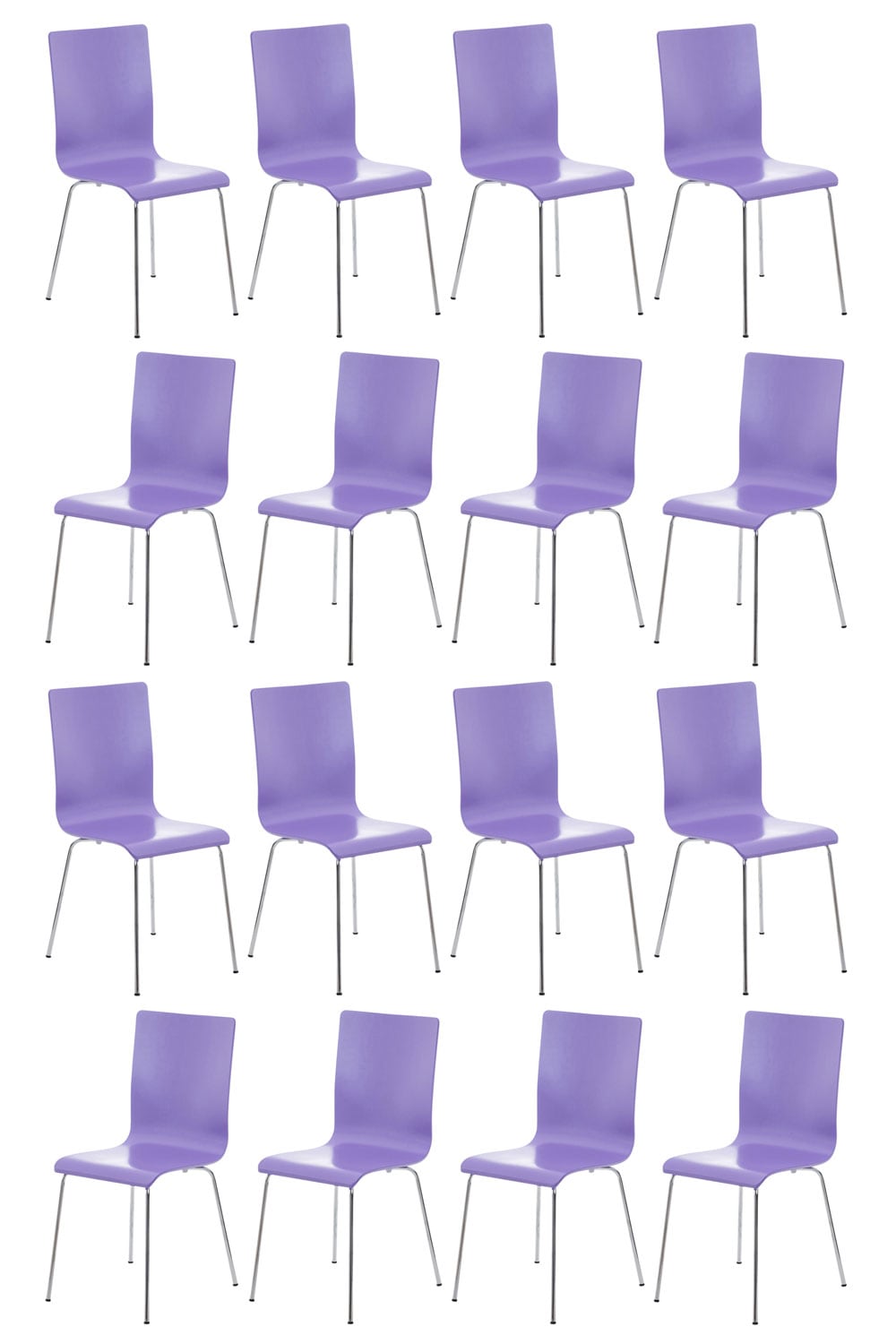 CLP 16er Set Besucherstuhl Pepe Farbe: lila
