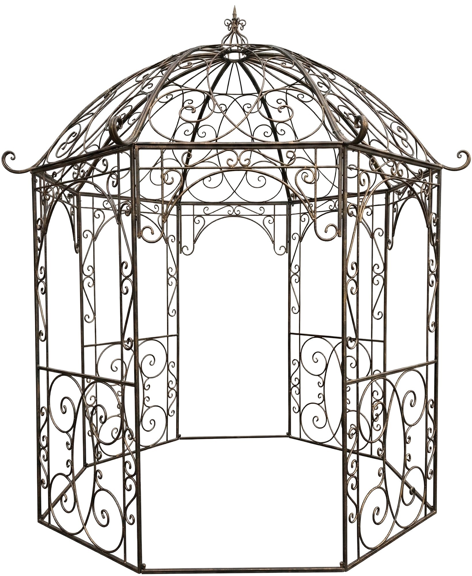 CLP Rosenpavillon aus Eisen Leila, Gartenpavillon im Jugendstil nostalgisch, Rankhilfe pulverbeschichtet f&uuml;r Kletterpflanzen und Rosen 