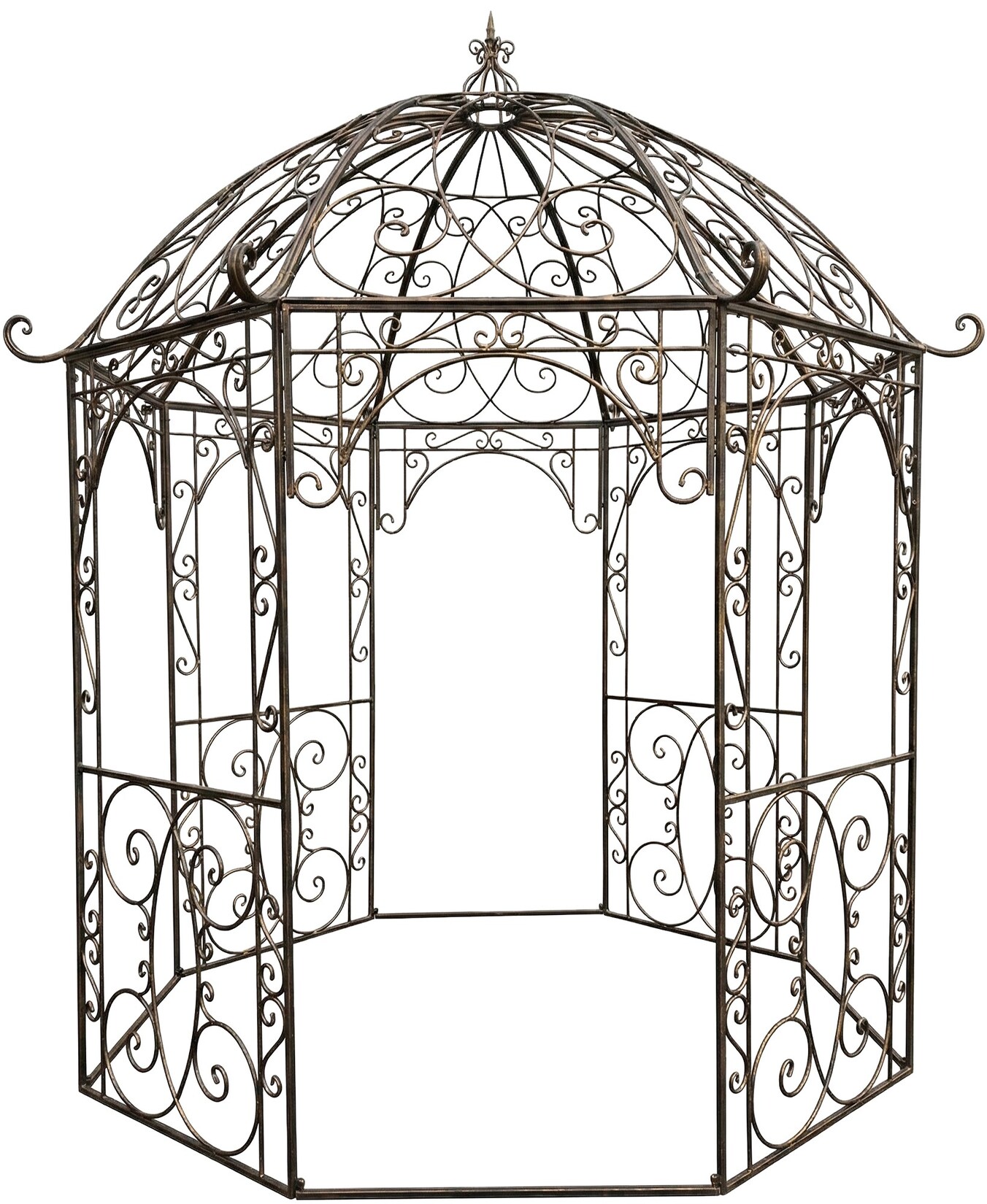 CLP Rosenpavillon aus Eisen Leila, Gartenpavillon im Jugendstil nostalgisch, Rankhilfe pulverbeschichtet für Kletterpflanzen und Rosen