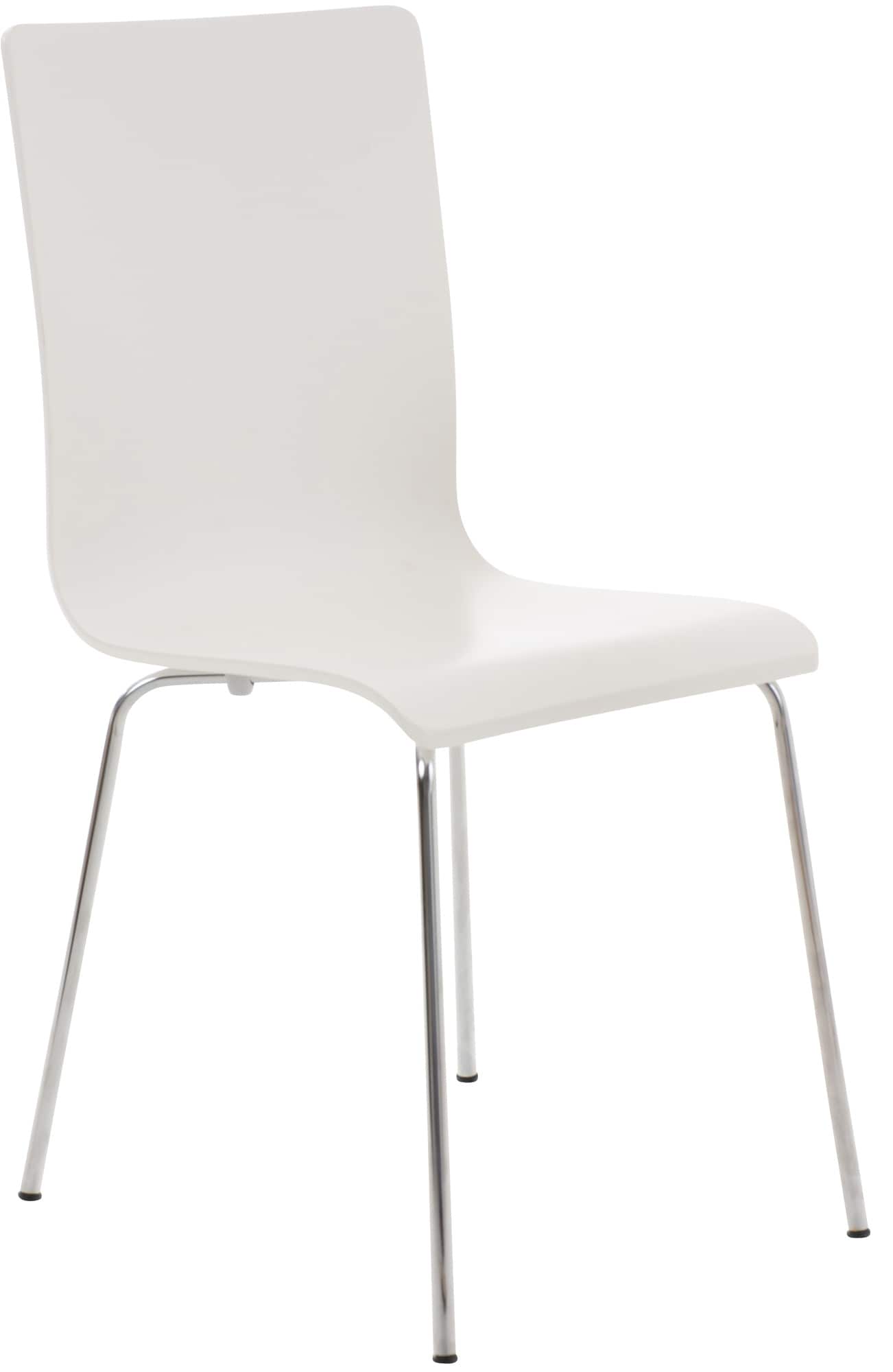 CLP Besucherstuhl Pepe I Ergonomisch Geformter Lehnstuhl Mit Holzsitz I Stabiles Metallgestell I Komfort Und Stil Mit Robuster Konstruktion 