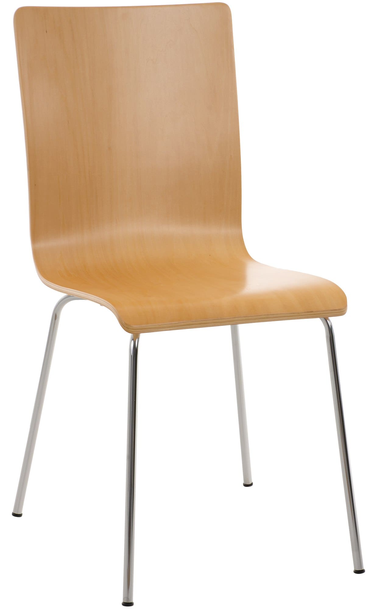 CLP Besucherstuhl Pepe I Ergonomisch Geformter Lehnstuhl Mit Holzsitz I Stabiles Metallgestell I Komfort Und Stil Mit Robuster Konstruktion 