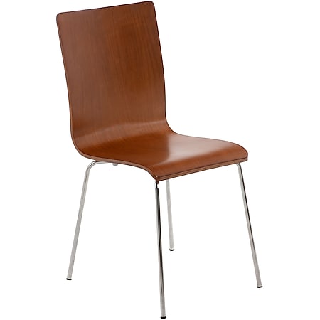 CLP Wartezimmerstuhl PEPE mit ergonomisch geformten Holzsitz und Metallgestell I Konferenzstuhl I In verschiedenen Farben erhältlich 