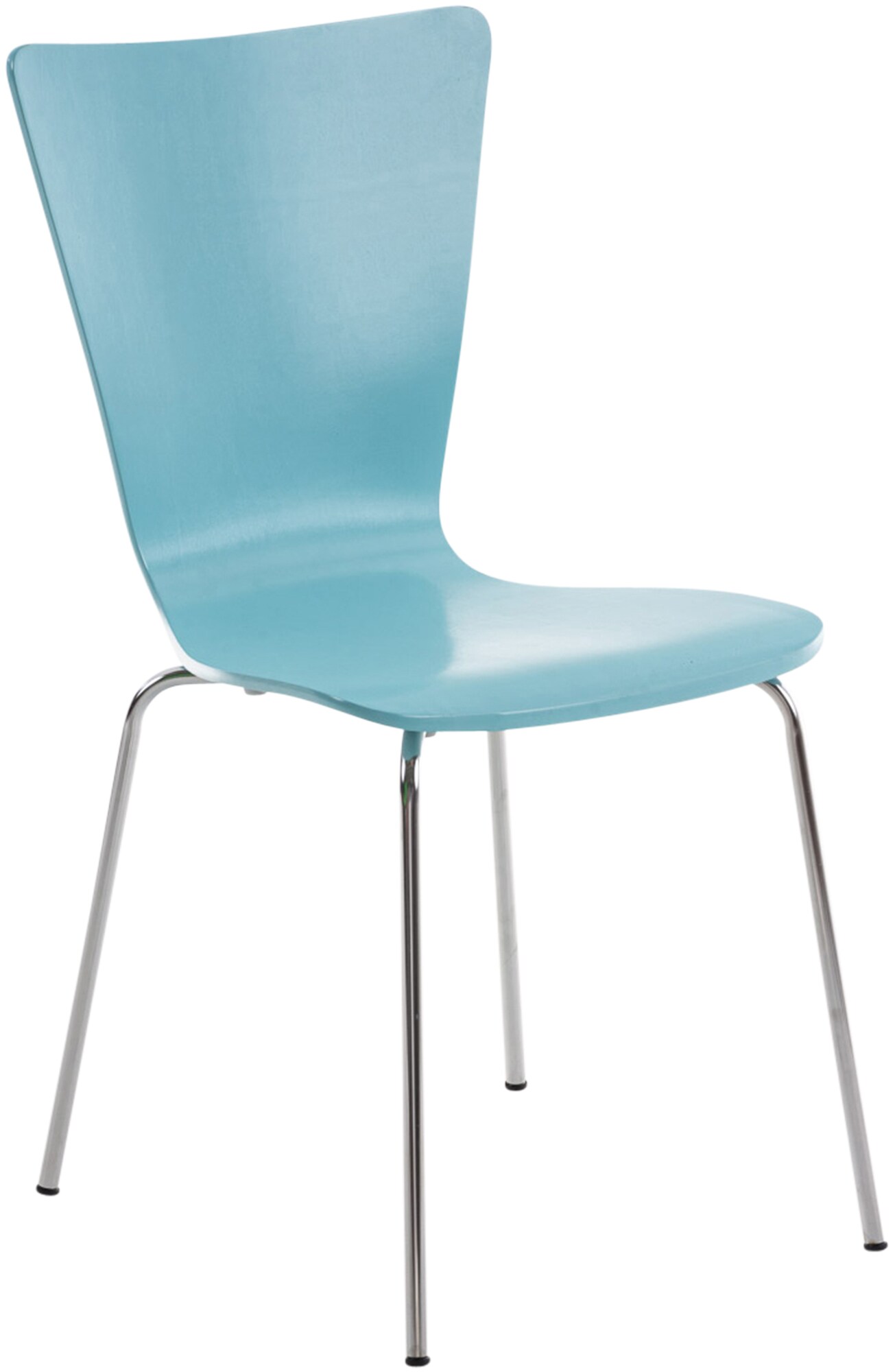 CLP Stapelstuhl Aaron I Ergonomisch Geformter Konferenzstuhl Mit Holzsitz I Platzsparender Besucherstuhl Mit Bodenschonern 