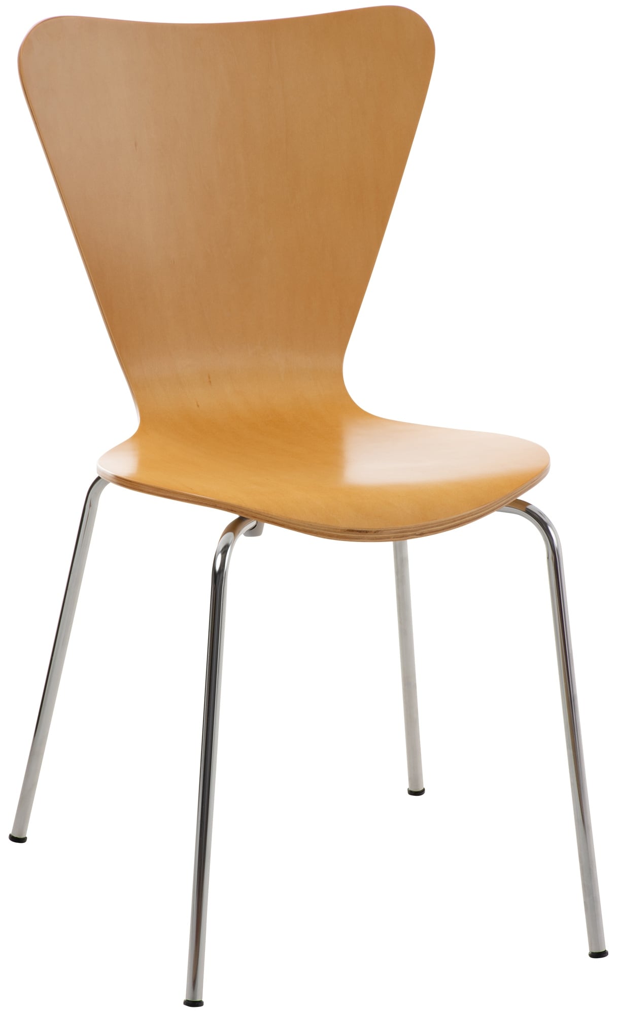 CLP Stapelstuhl Calisto I Konferenzstuhl Mit Holzsitz Und Stabilem Metallgestell 