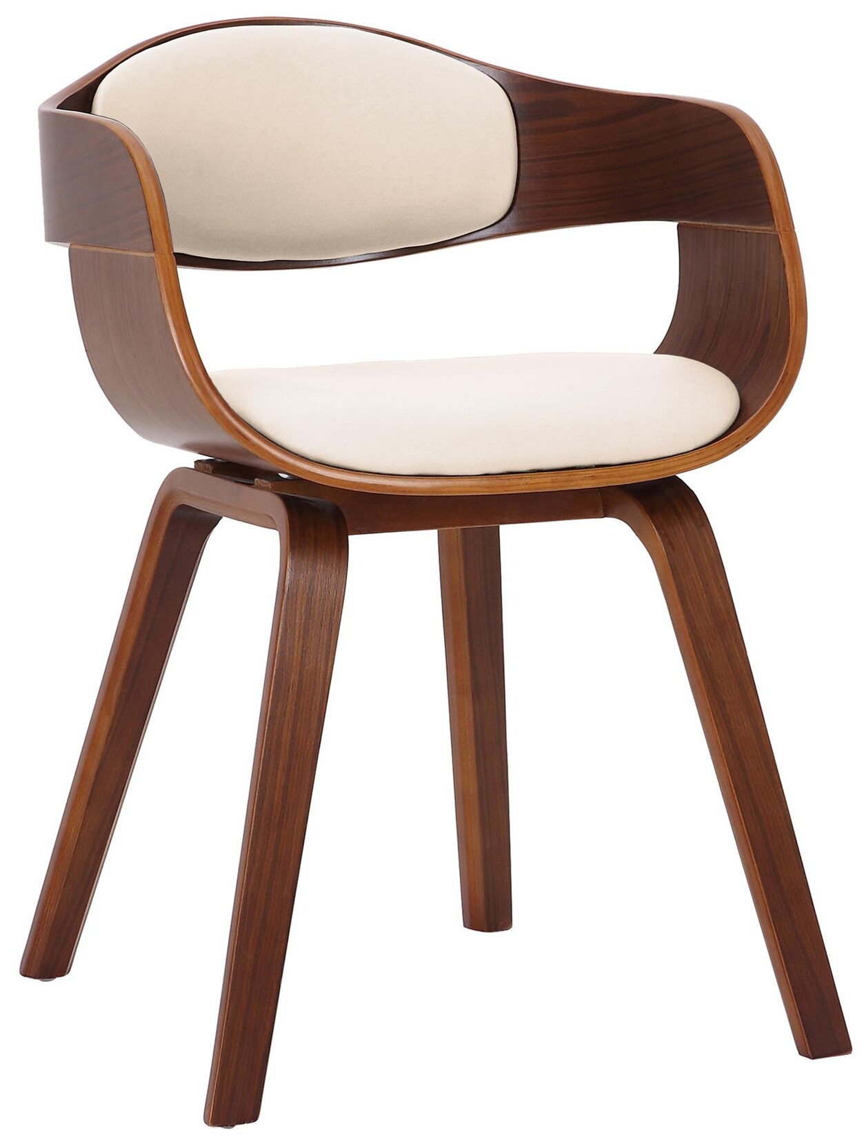 CLP Besucherstuhl Kingston Farbe: walnuss/creme