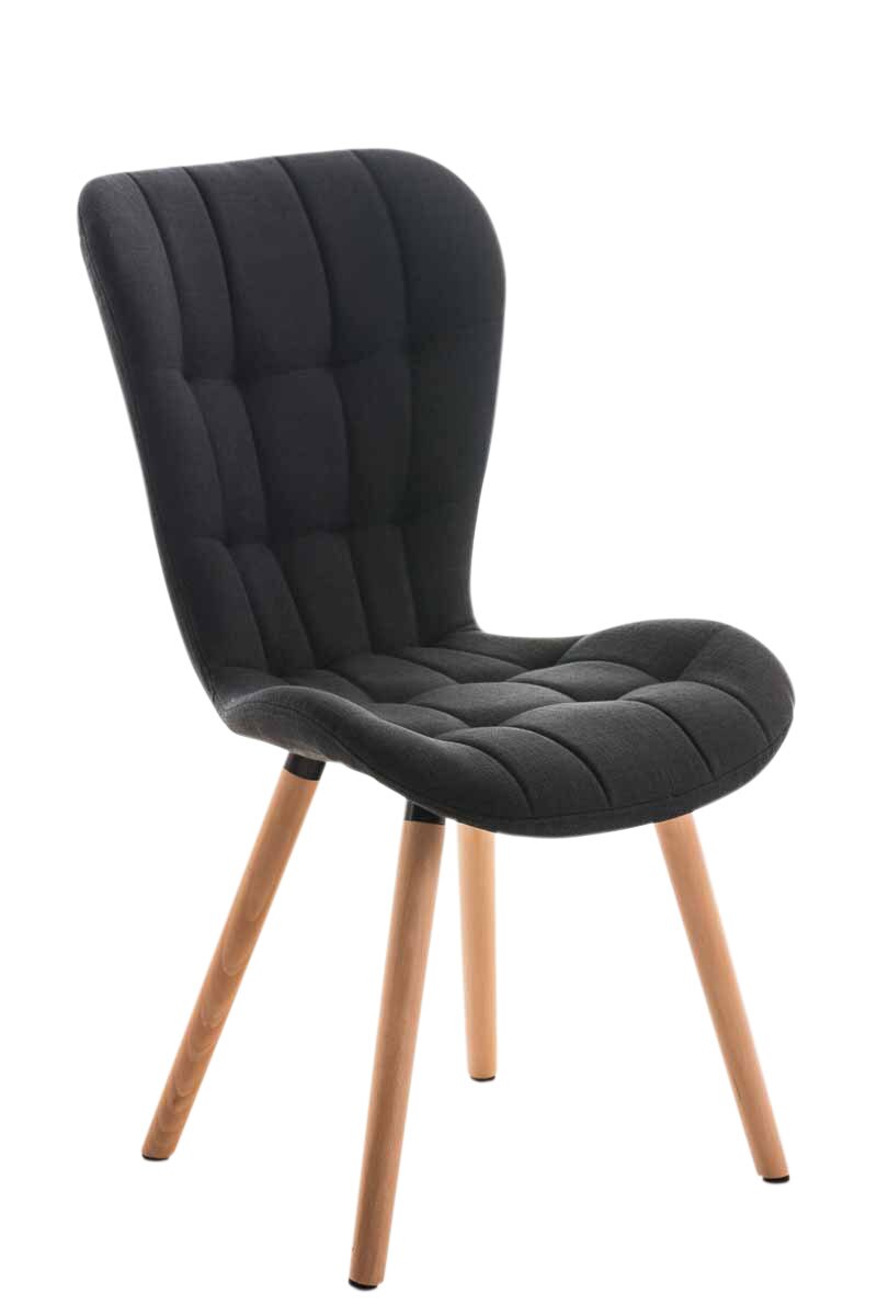 CLP Esszimmerstuhl Elda Mit Polsterung Und Stoffbezug I Lehnstuhl Mit Robustem Holzgestell I Polsterstuhl Mit Ziern&auml;hten 