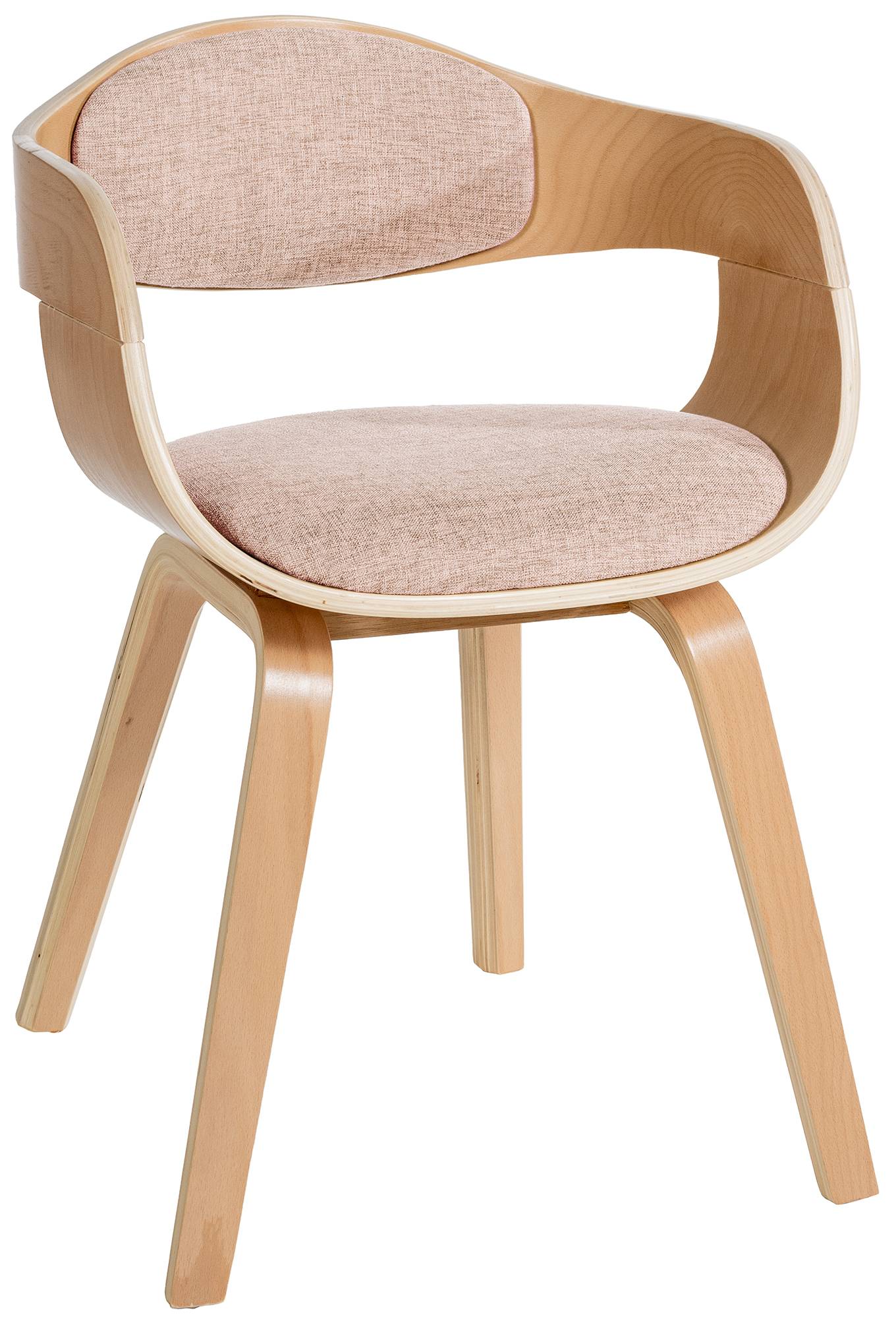 CLP Esszimmerstuhl ergonomisch Kingston,Lehnstuhl mit umlaufender R&uuml;ckenlehne, Holzgestell belastbar bis 150 kg 