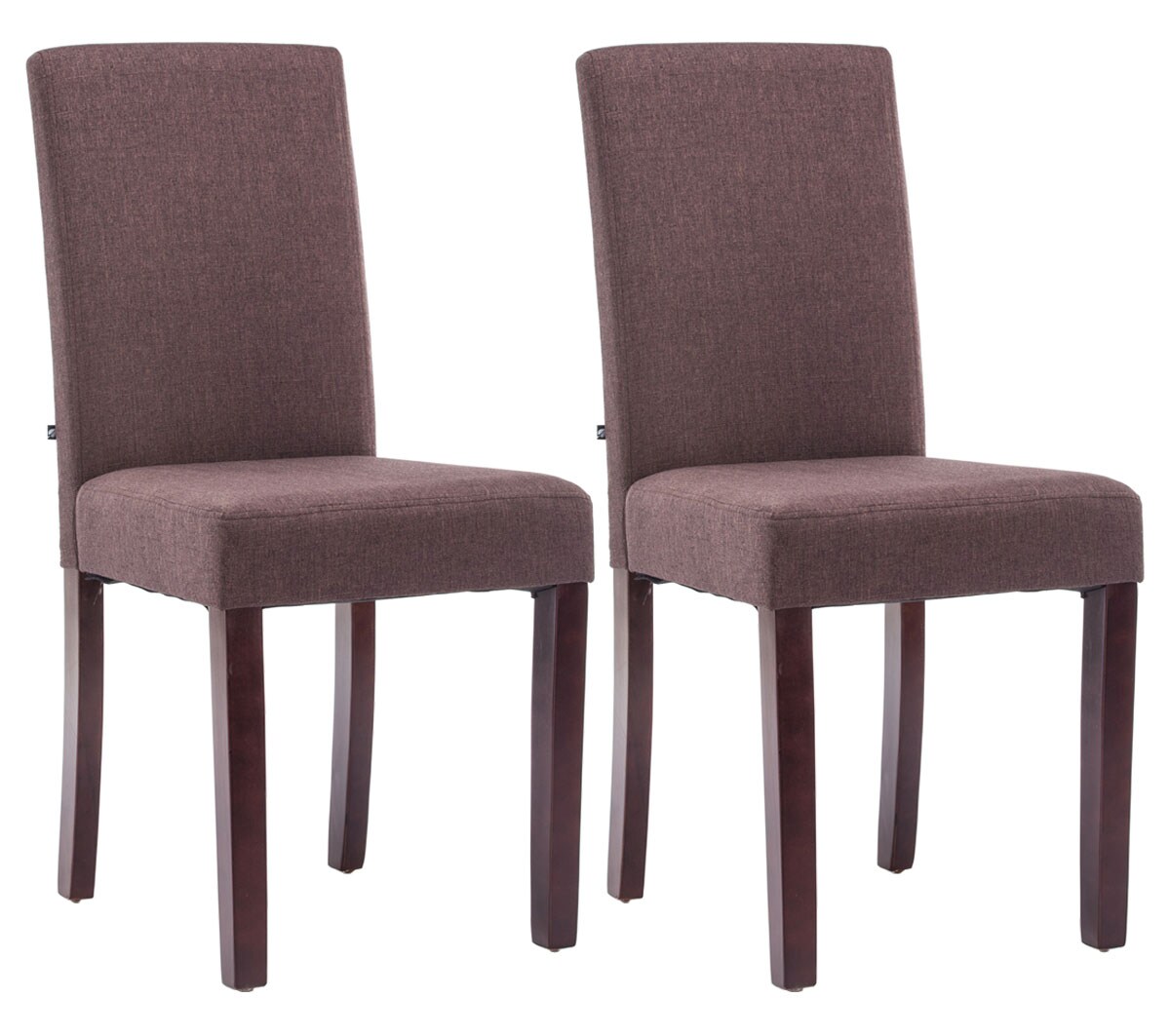 CLP 2er Set Esszimmerstuhl Ina Stoff cappuccino Farbe: braun, Gestell Farbe: cappuccino