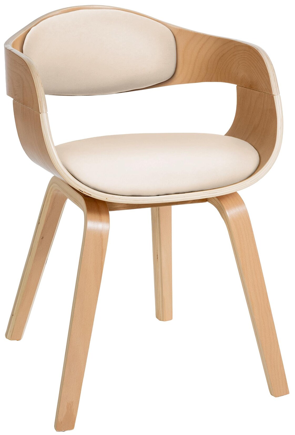 CLP Besucherstuhl Kingston Farbe: natur/creme