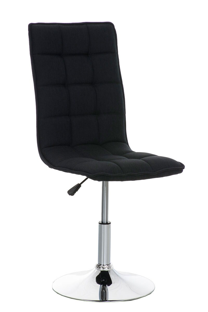 CLP Esszimmerstuhl Peking Stoff I Loungesessel Mit Metallgestell In Chrom-Optik I H&ouml;henverstellbarer Polsterstuhl Mit Drehbarer Sitzfl&auml;che 