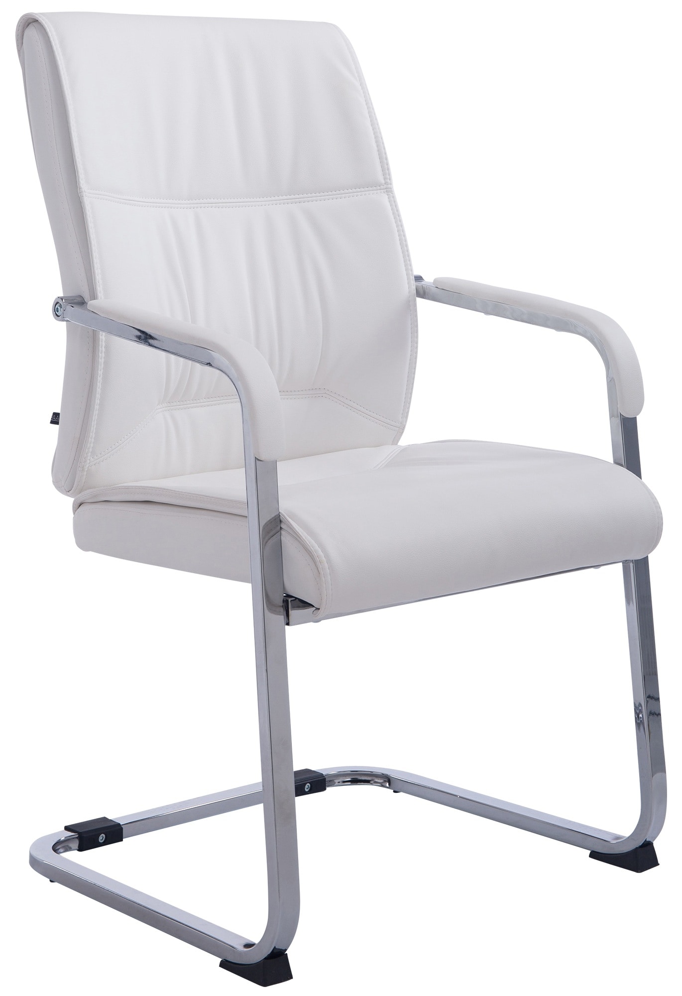 CLP Freischwinger Besucherstuhl XXL Anubis I Stabiler Und Pflegeleichter Stuhl Mit Kunstlederbezug Und Bodenschoner I 260 kg Belastbarkeit 