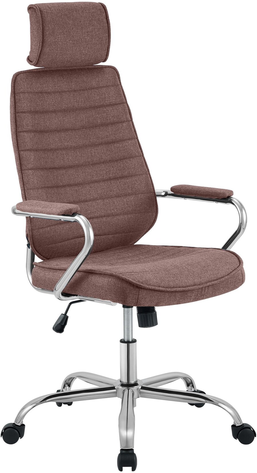 CLP Bürostuhl ergonomisch Rako, Schreibtischstuhl höhenverstellbar drehbar Stoffbezug, Rückenlehne mit Kopfstütze, Armlehnen gepolstert