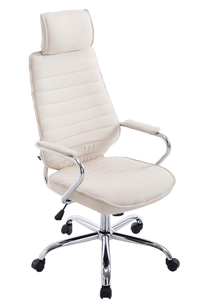 CLP B&uuml;rostuhl ergonomisch Rako, Schreibtischstuhl h&ouml;henverstellbar drehbar Stoffbezug, R&uuml;ckenlehne mit Kopfst&uuml;tze, Armlehnen gepolstert 