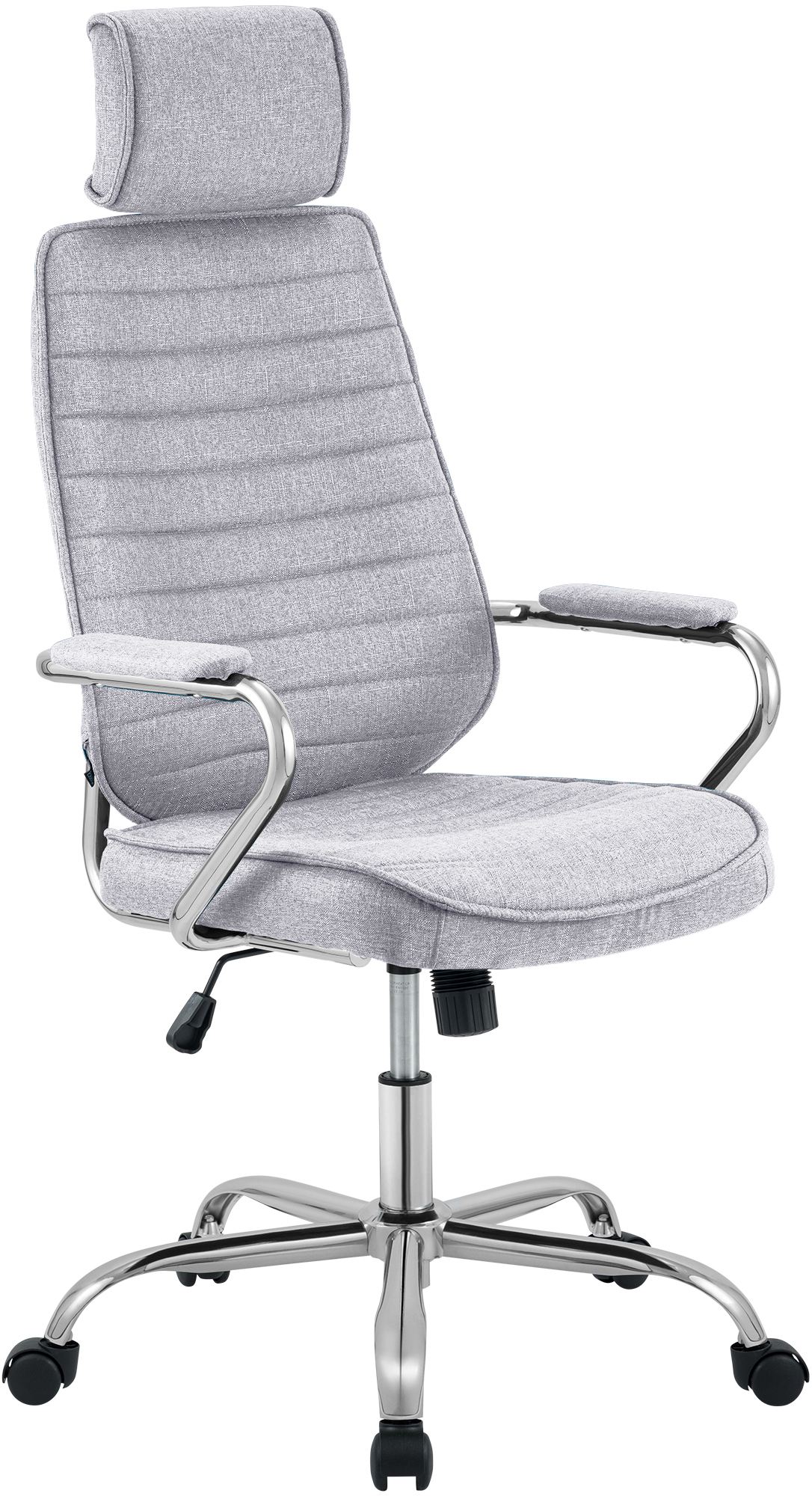 CLP B&uuml;rostuhl ergonomisch Rako, Schreibtischstuhl h&ouml;henverstellbar drehbar Stoffbezug, R&uuml;ckenlehne mit Kopfst&uuml;tze, Armlehnen gepolstert 