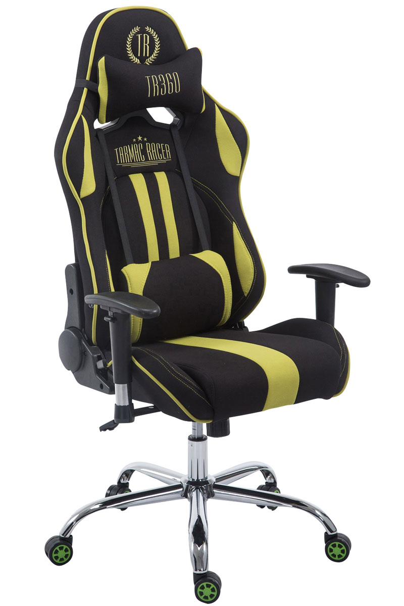 CLP Gaming B&uuml;rostuhl XL Limit I Gamingstuhl Mit Stoffbezug Und Metallgestell I H&ouml;henverstellbarer Schreibtischstuhl Mit Laufrollen 