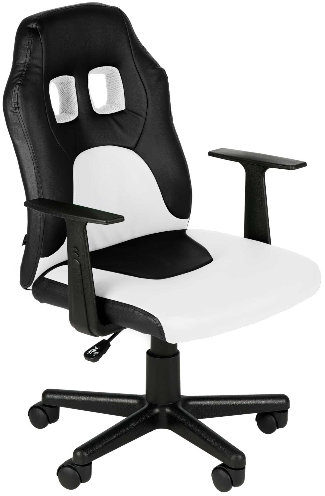 CLP Schreibtischstuhl ergonomisch Kinder und Jugendliche Fun, Drehstuhl h&ouml;henverstellbar mit Kunstlederbezug, Armlehnen abnehmbar 